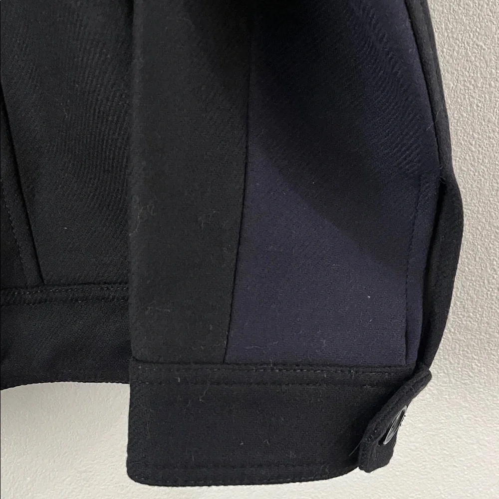 Zara ZW Collection Cropped Manteco Wool Coat Jacket Size M NWT
